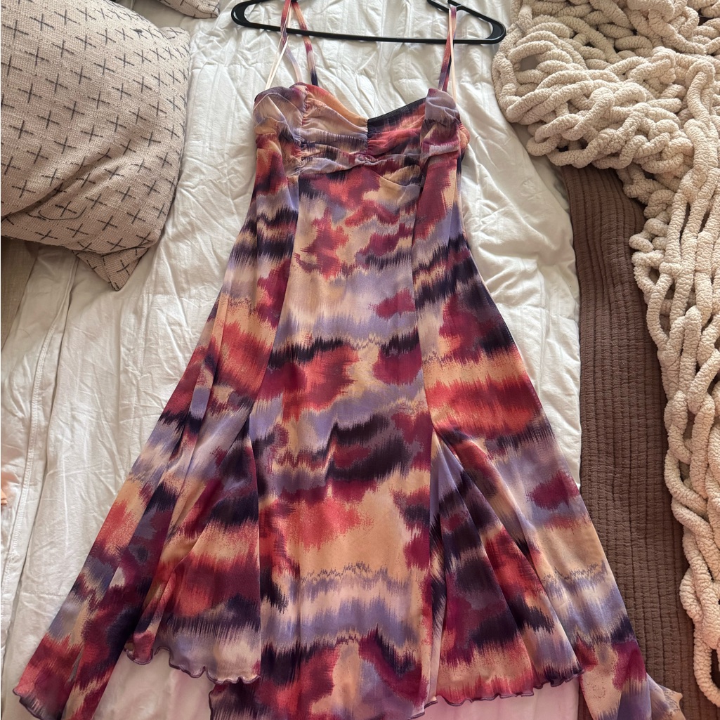 Shein Vibrant Tie-Dye Midi Dress